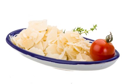 Parmesan cheese isolated white